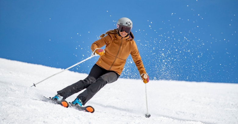 Person skiing downhill