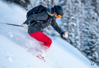 Skier going down hill