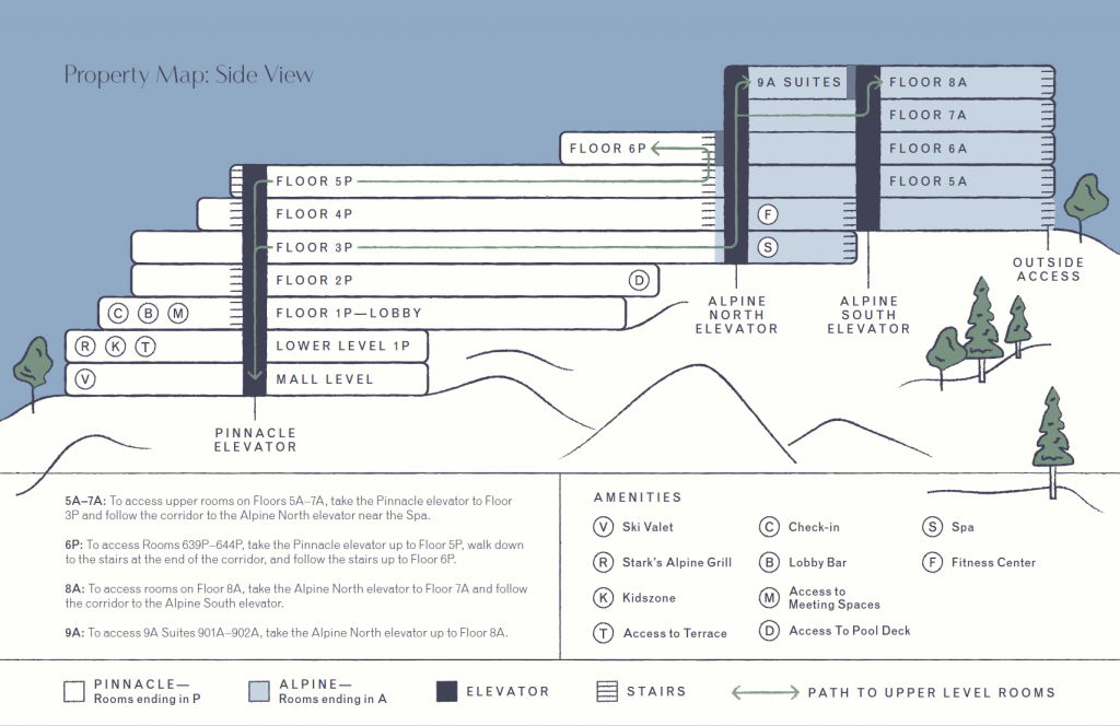 Floor map of Viewline Resort Snowmass