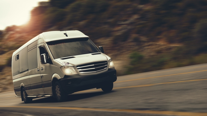 Grey Shuttle Van