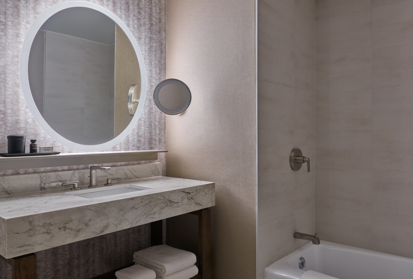 bathroom round mirror