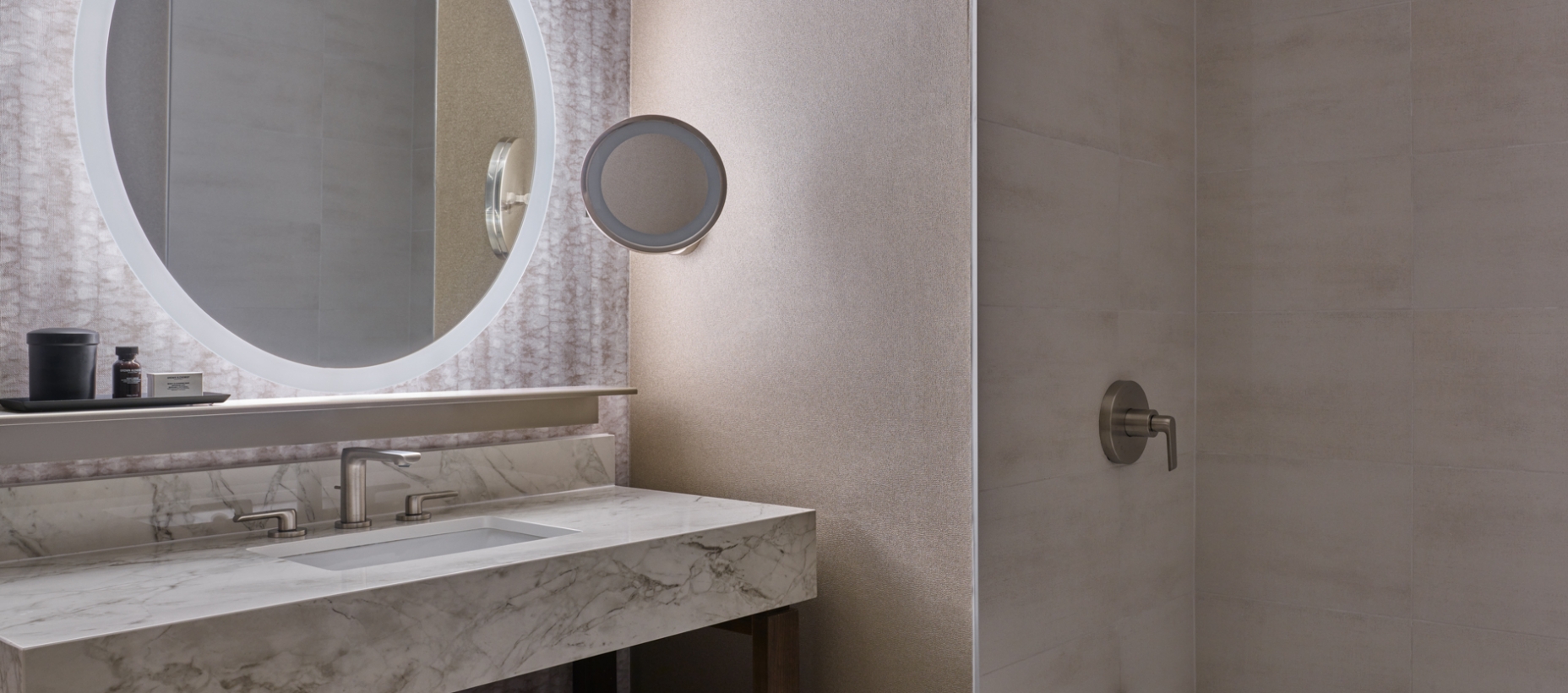 bathroom round mirror