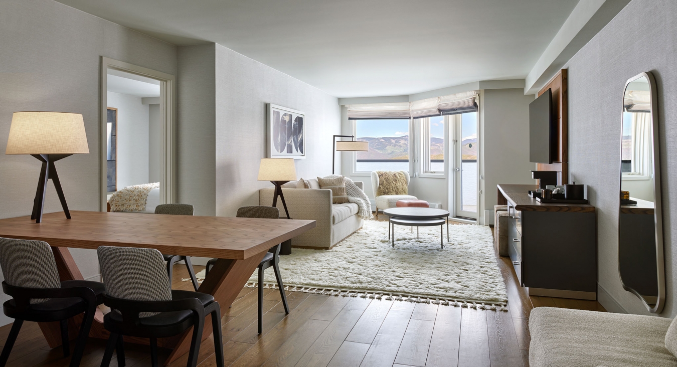 Premium Suite living room and dining area