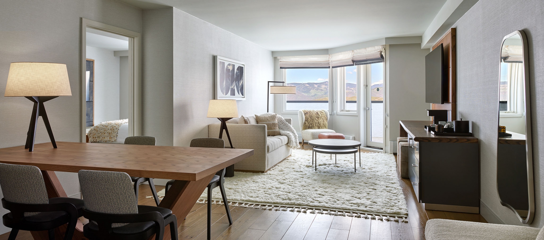 Premium Suite living room and dining area