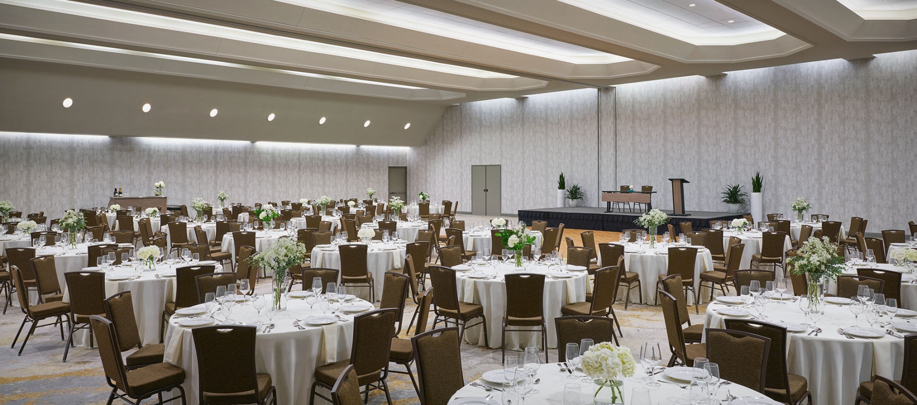 dining setup in ballroom