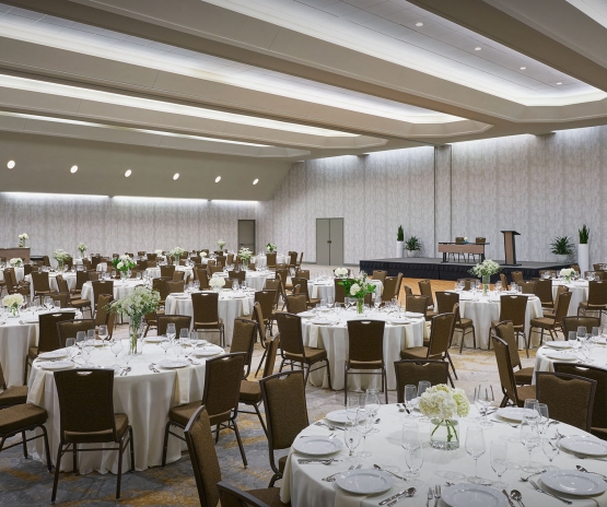dining setup in ballroom
