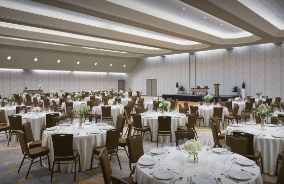 dining setup in ballroom