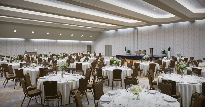 dining setup in ballroom
