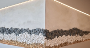 lobby desk wall detail