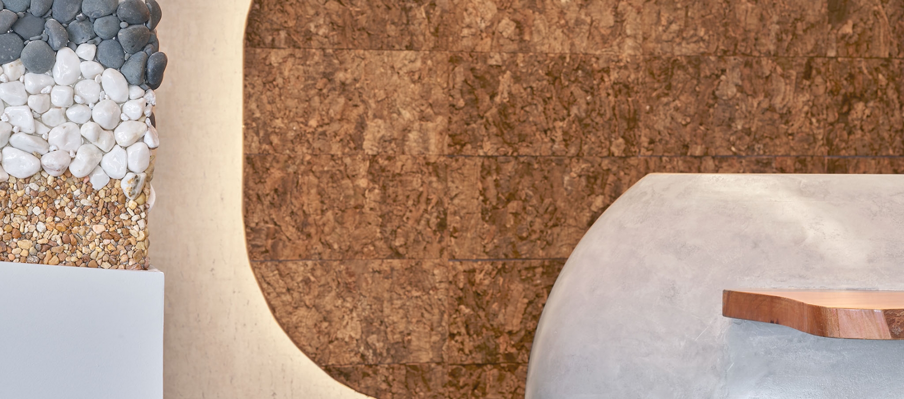 lobby desk wall detail