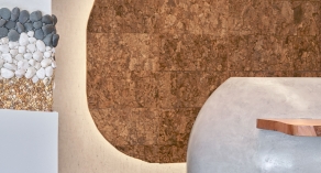 lobby desk wall detail