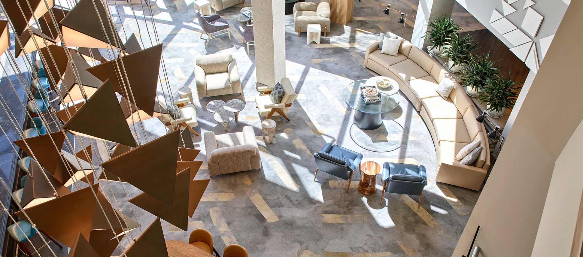 top view of lobby area