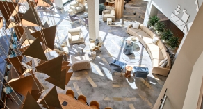 top view of lobby area