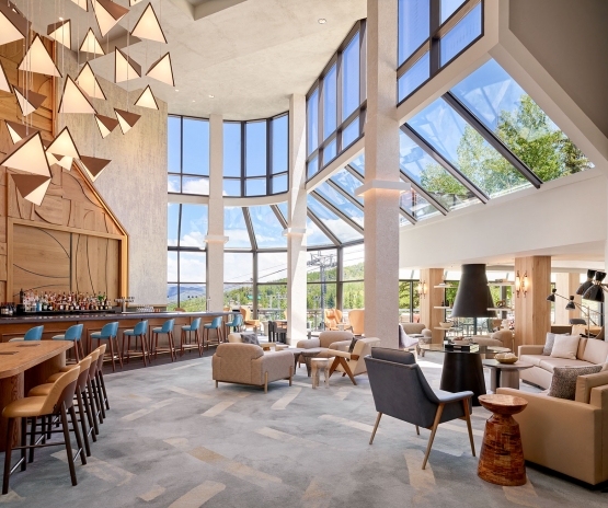 seating areas in the lobby