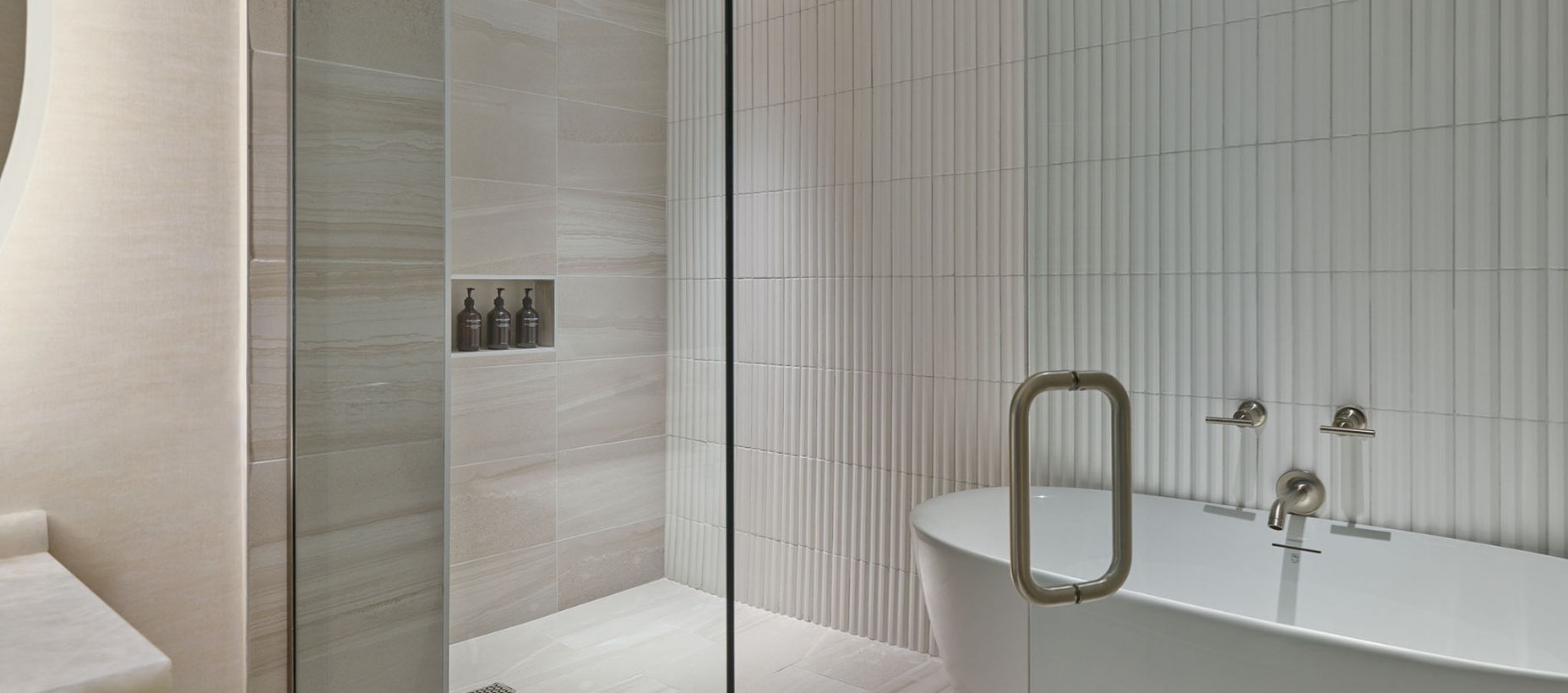 penthouse master bathroom with tub
