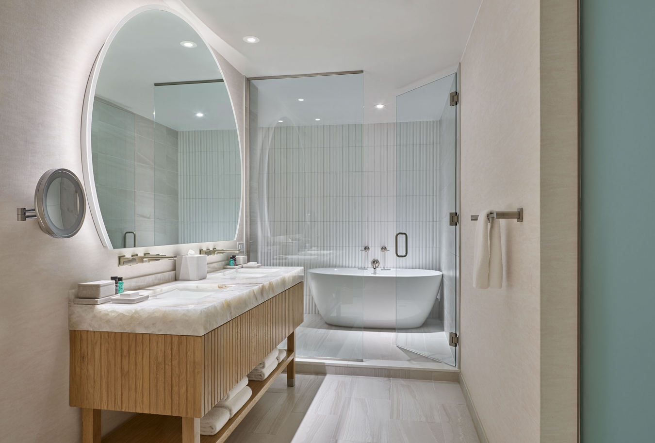penthouse master bathroom with tub