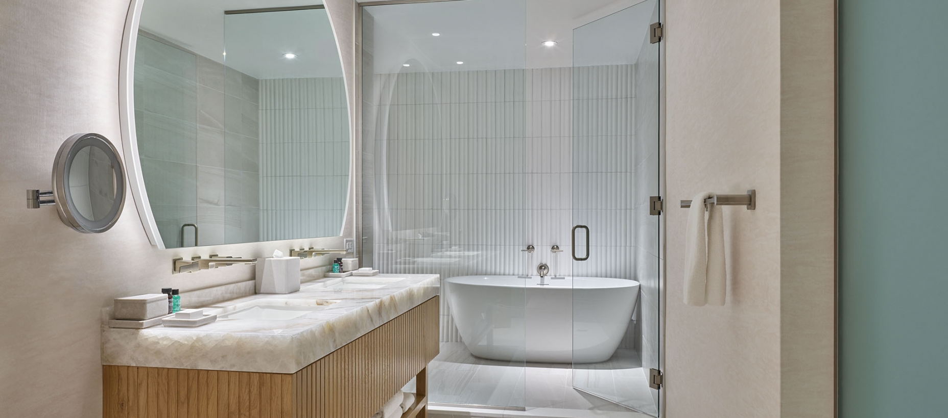 penthouse master bathroom with tub