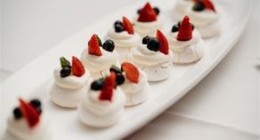 Strawberry with blueberry dessert