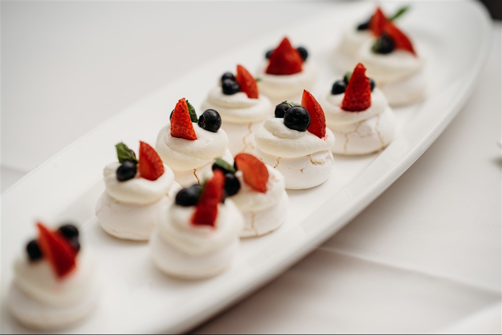 Strawberry with blueberry dessert