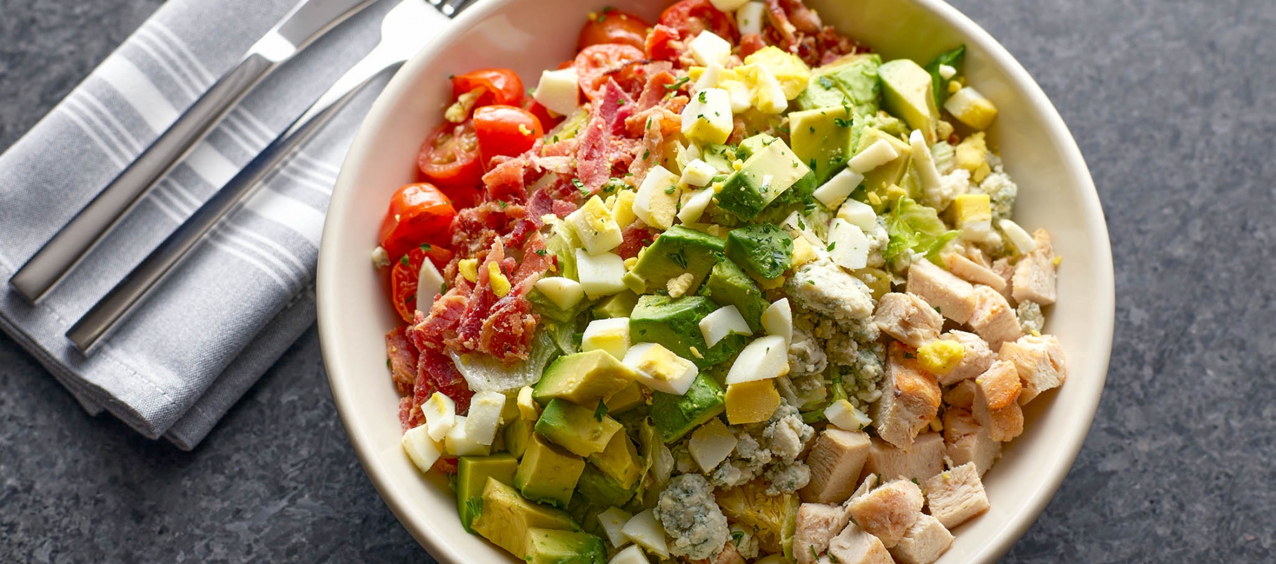 Plated cobb salad