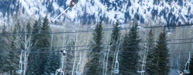 Aspen’s Alex Ferreira rises above the fans during the men’s halfpipe skiing final of X Games Aspen on Sunday, Jan. 28, 2024, at Buttermilk Ski Area. Austin Colbert/The Aspen Times