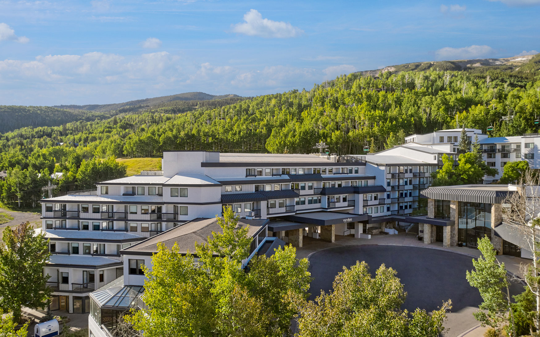 Viewline Resort Snowmass aerial view with mountain in background